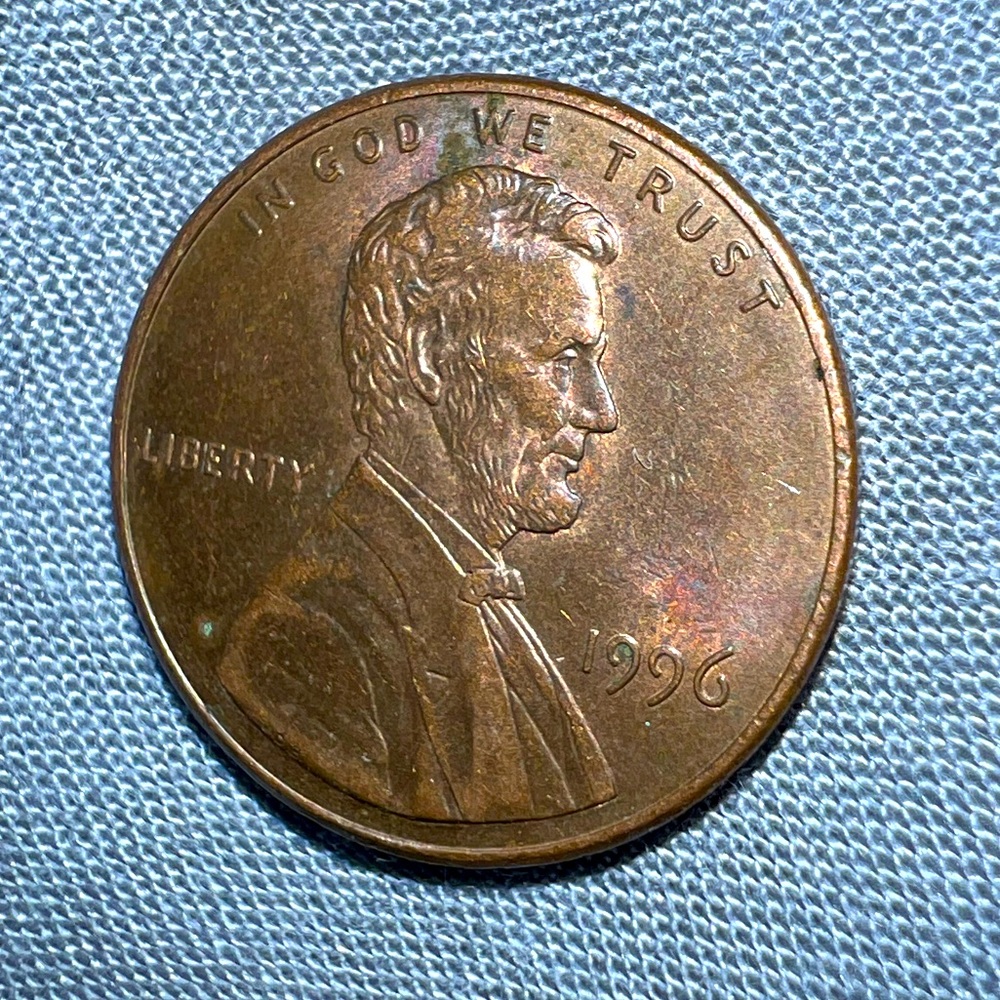 1996 off center penny